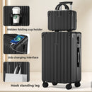 Retro Silent Wheel Travel Luggage Suitcase with Combination Lock