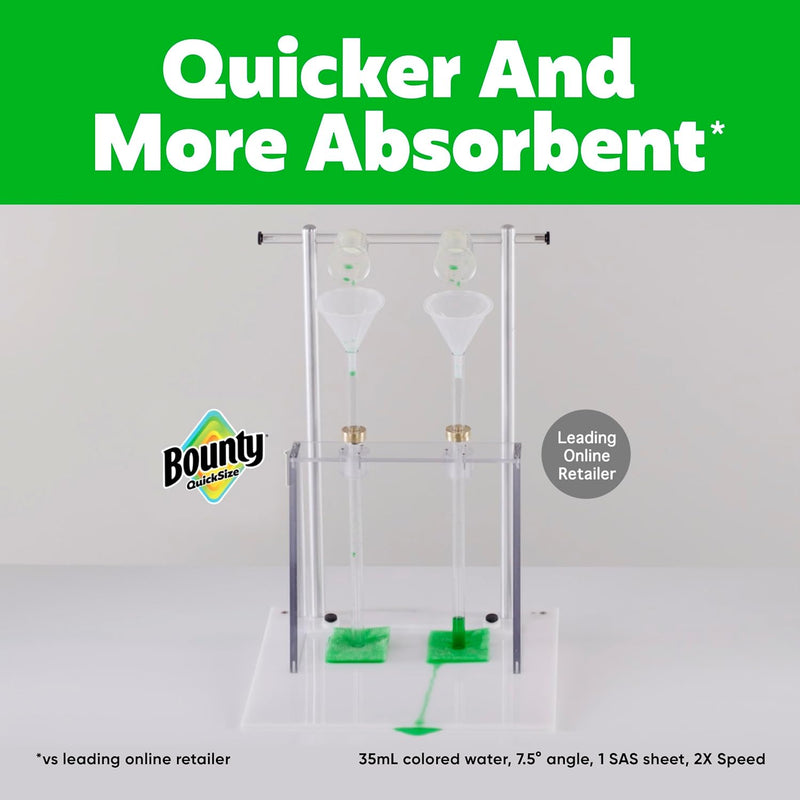 Bounty Paper Towels Quick Size, White, 16 Family Rolls = 40 Regular Rolls (Packaging May Vary)