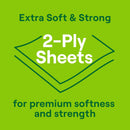 Seventh Generation Toilet Paper White Bathroom Tissue 2-ply 100% Recycled Paper without Chlorine Bleach 24 count, Pack of 2