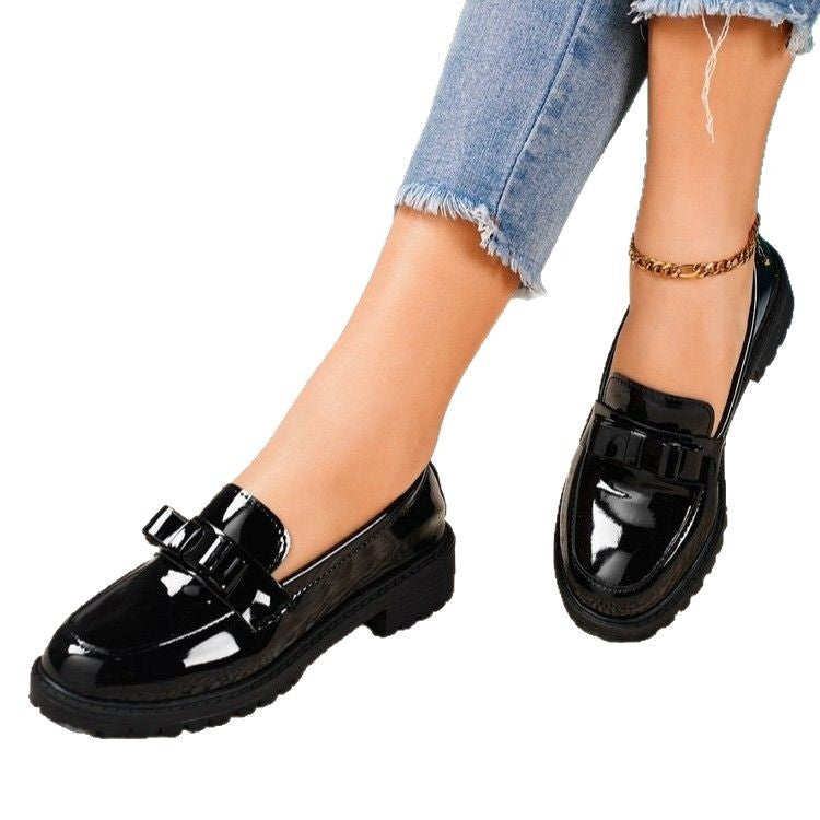 Round Toe Tassel Mid-Heel Loafers
