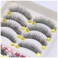 Thick false eyelashes are all handmade