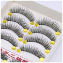Thick false eyelashes are all handmade