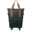 Wheeled Travel Luggage Bag with Water-Repellent Oxford Fabric