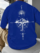 Printed men's casual fashion brand letter jersey T-shirt