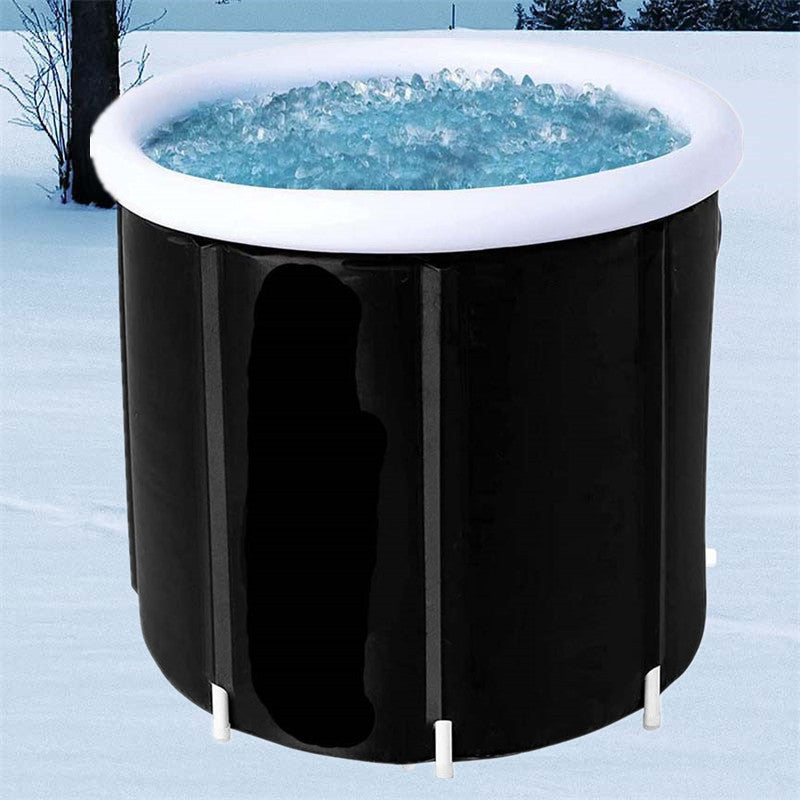 portable folding ice water bath bucket