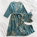 Satin Nightgown Light Printed