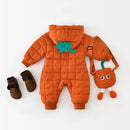 Baby Jumpsuit Go Out In Winter Children's Thickened Cotton-padded Clothes