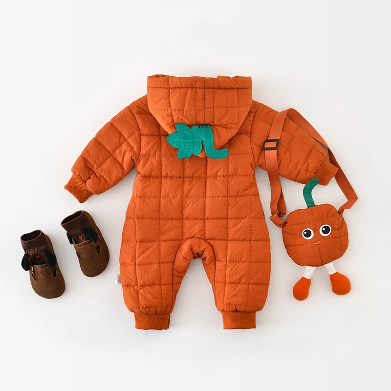 Baby Jumpsuit Go Out In Winter Children's Thickened Cotton-padded Clothes
