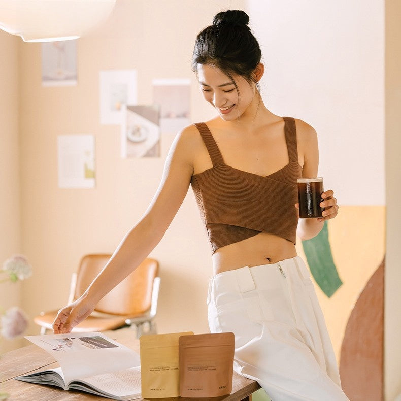 Tanimoto Diary Pure Black Coffee Powder Instant Sucrose-Free Low-Fat