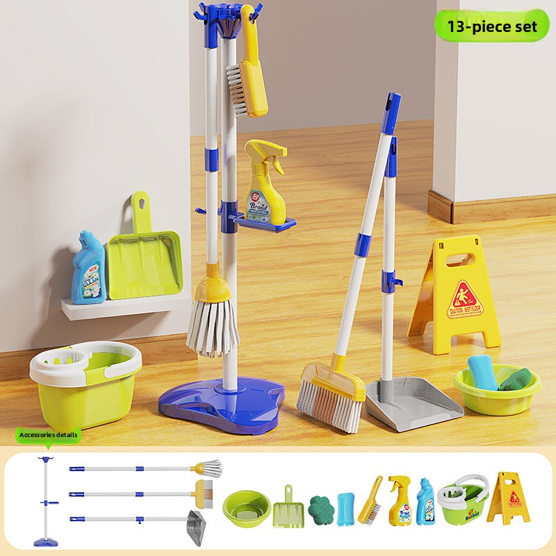 Children play house with mops