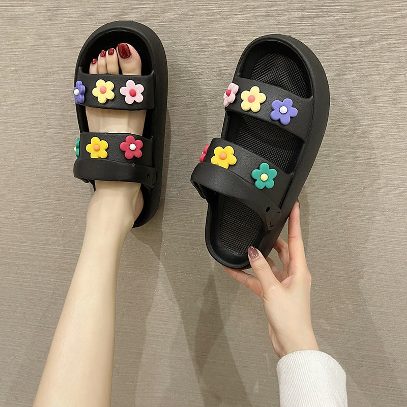 EVA Women Sandals Round Head Flower Comfor Open Toes Platform Designer Slides Fashion Slip