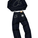 Corteiz Denim Jacket and Trousers Set