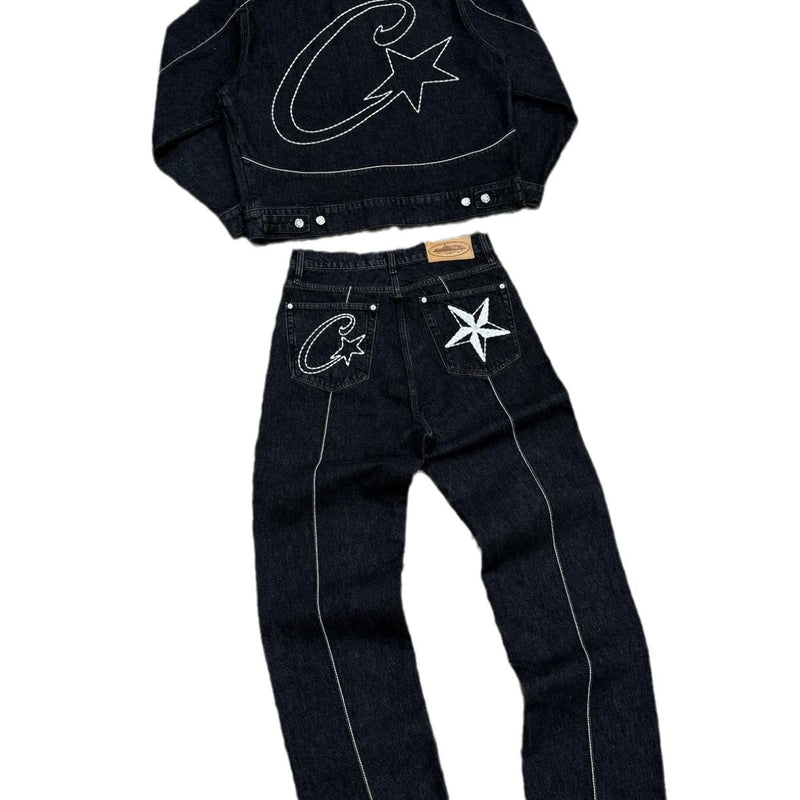 Corteiz Denim Jacket and Trousers Set