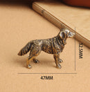 Pure Brass For An Old Wangcai Collie Table Ornament