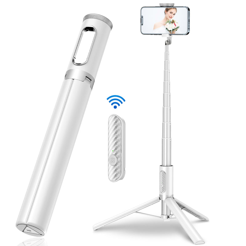 New 150cm Long Selfie Stick Tripod Carbon Fiber Plastic Detachable Remote Control AB202 Max Phone Compatibility Rotatable - TrendTrove