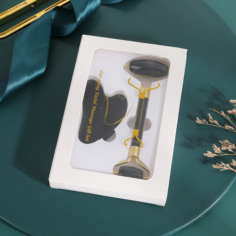 Double Head Jade Facial Roller and Gua Sha Massage Tool