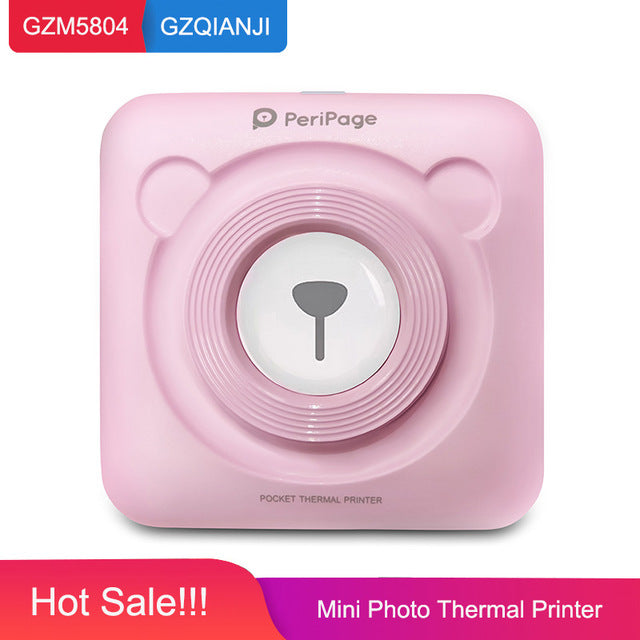 Portable Thermal Bluetooth Printer 58mm Mini Wireless POS Thermal Picture Photo Printer for Android IOS Mobile Phone