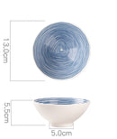 Creative Annual Ring Line Ceramic Dinner Plate Set