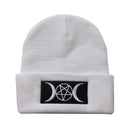 European and American Star Trend GOTH Beanie Embroidery Knitted Hat