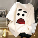 Cartoon Print Ice Silk Short Sleeve T-Shirt