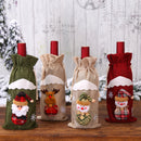 Christmas Linen Wine Bottle Cover Decorative Doll