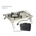 Camping Gas Stove Foldable IGT Gas Stove 4000W Stainless Steel Camping Table Stove Portable Outdoor Picnic Desktop Furnace - TrendTrove