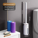 Disposable Wall-mounted Toilet Brush with Replaceable Heads