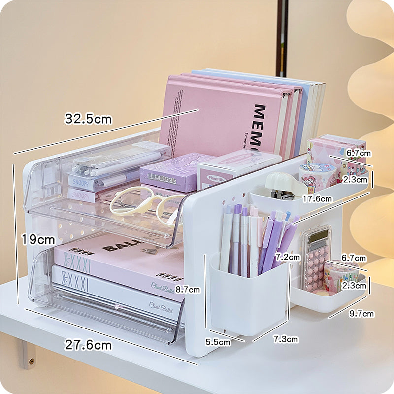 Office study desk storage rack