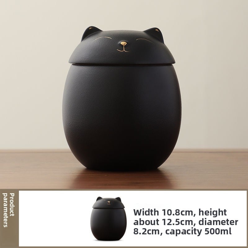 Cute Cat Tea Leaf Jar