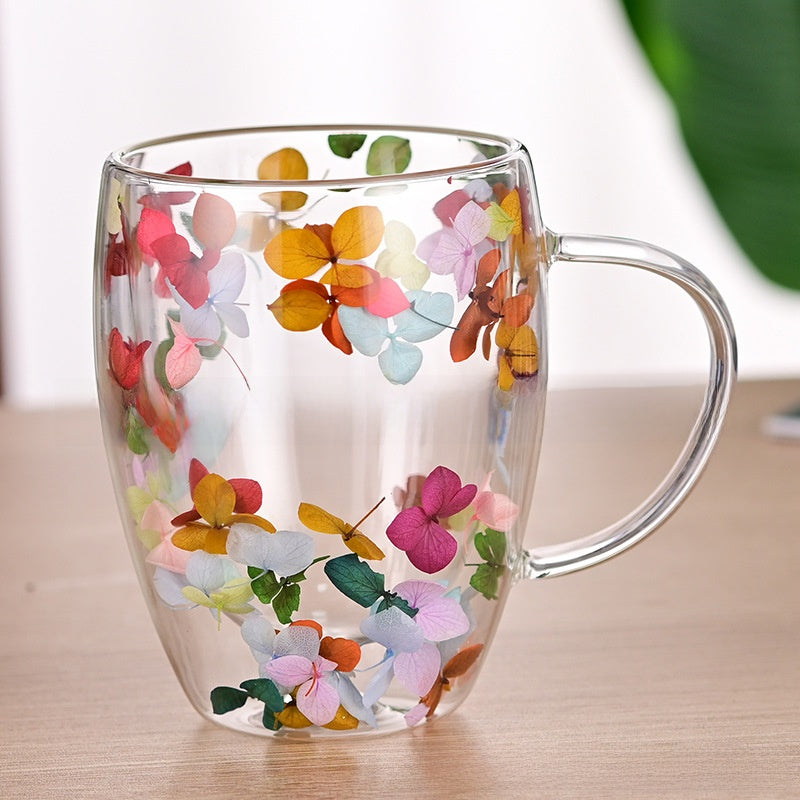 Household borosilicate double-layer glass cup