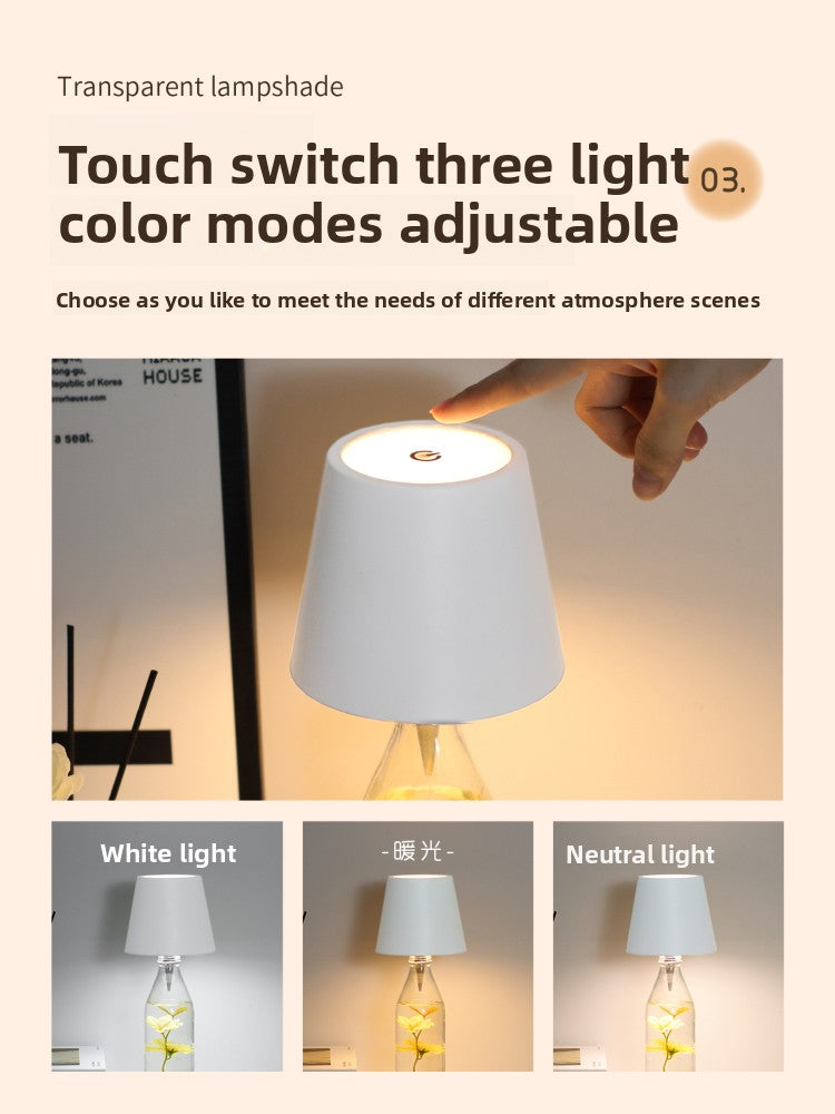 Bottle-shaped lamp - plug-in bedside lamp