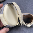 Folding air-cushion sunglasses for women, brown sunglasses
