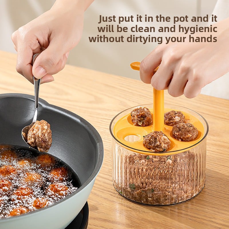 Household hand-squeezed meatball maker