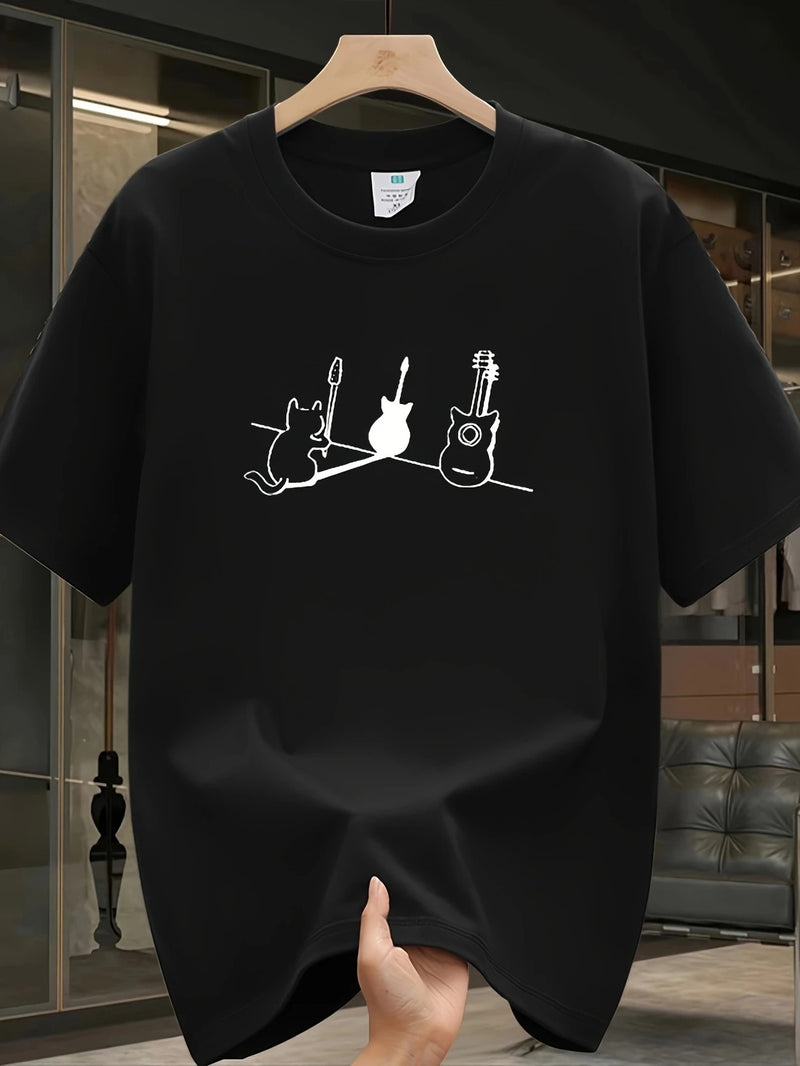 Men's Mesh Print Casual T-Shirt