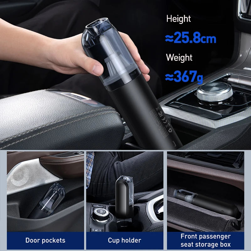 Baseus A1 Car Vacuum Cleaner 4000Pa Wireless Vacuum For Car Home Cleaning Portable Handheld Auto Vacuum Cleaner - TrendTrove