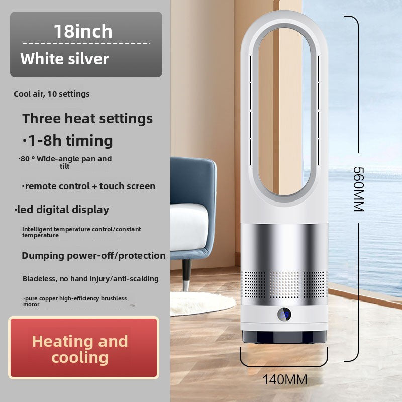 Vertical silent bladeless electric fan