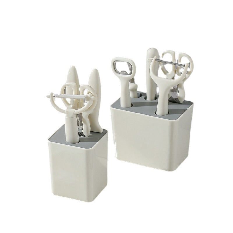 Kitchen Set Household Baby Food Supplemental Gadget Internet Celebrity Scissors Fruit Knife Bottle Opener Peeler Knife Six-piece Set