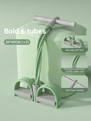 Multi 6 Tube Elastic Pedal Function Tension Rope Bands Fitness Sit Ups Exercises Elastics Tape Home Resistance Bands - TrendTrove