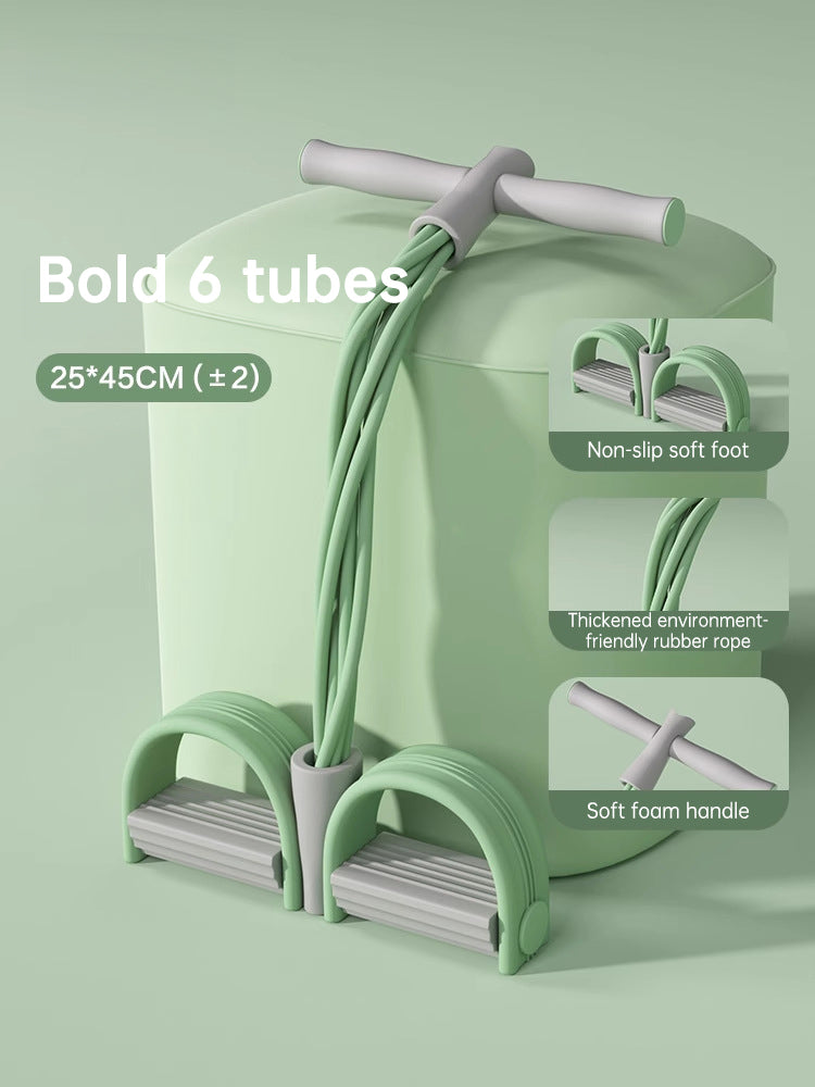 Multi 6 Tube Elastic Pedal Function Tension Rope Bands Fitness Sit Ups Exercises Elastics Tape Home Resistance Bands - TrendTrove