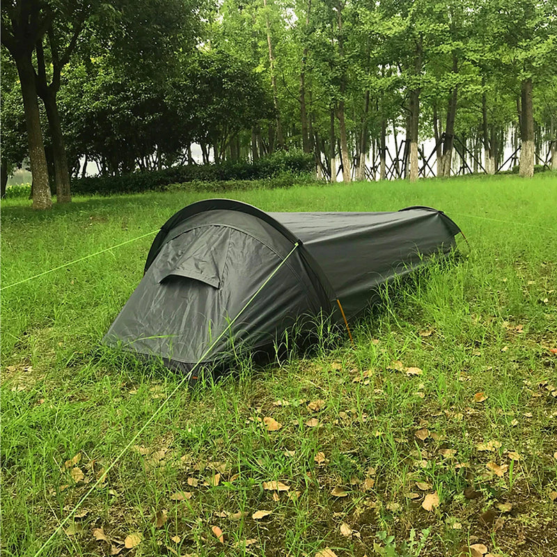 Camping Single Person Tent Ultralight Compact Outdoor Sleeping Bag Tent Larger Space Waterproof Backpacking Tent Cover Hiking - TrendTrove