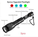 Portable Mini Flashlight LED ZOOM Torch Hunting Zoomable Flashlight Torch Light