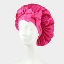 Wide-edge elastic band sleep cap