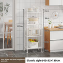 Multi-level kitchen storage rack