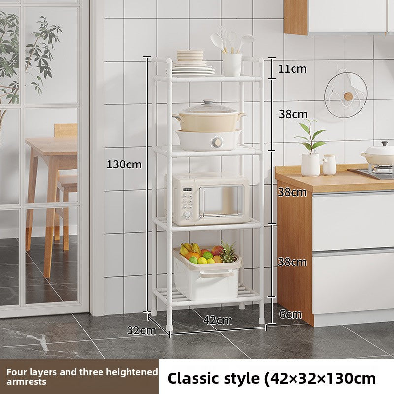 Multi-level kitchen storage rack