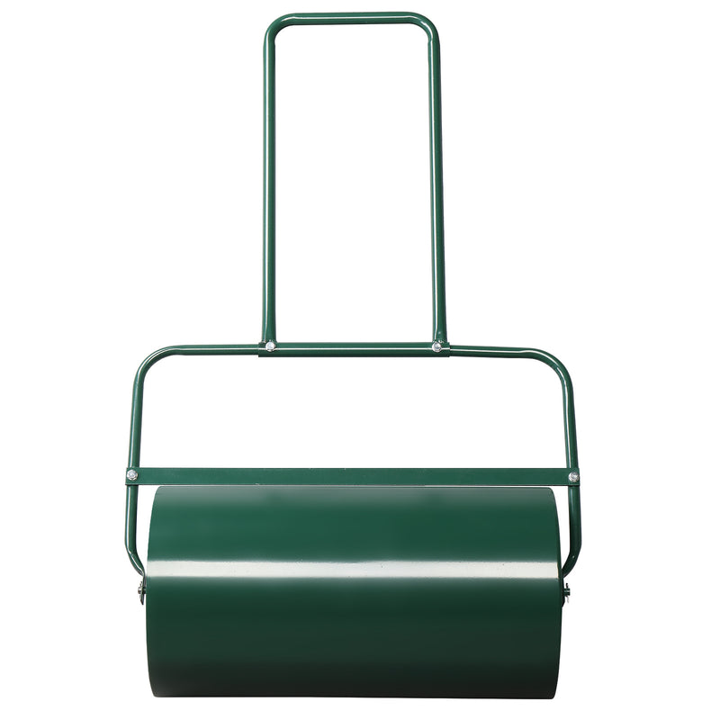 24 Inch Green Iron Lawn Roller Cylindrical Garden