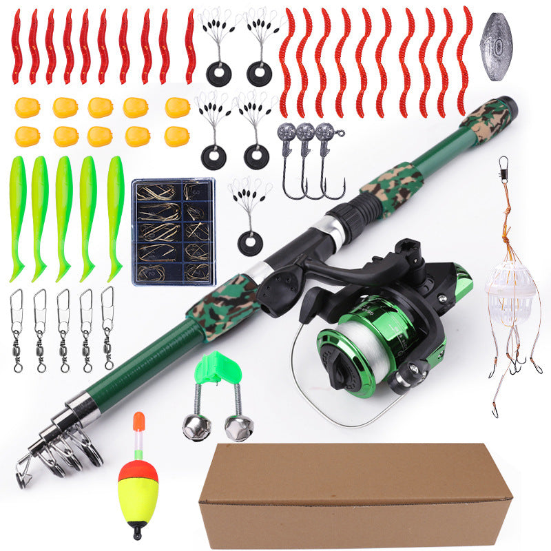 FISHKING Telescopic Fishing Rod Set with Reel and Accessories