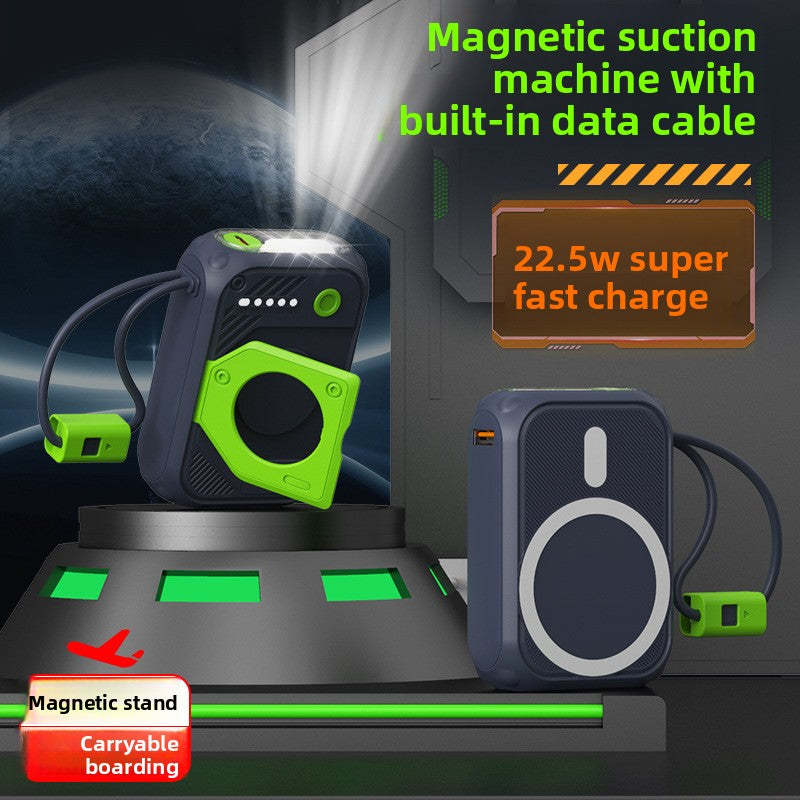 Mini built-in cable mecha power bank