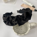 Black Large Intestine High-grade Satin Pleated Headband