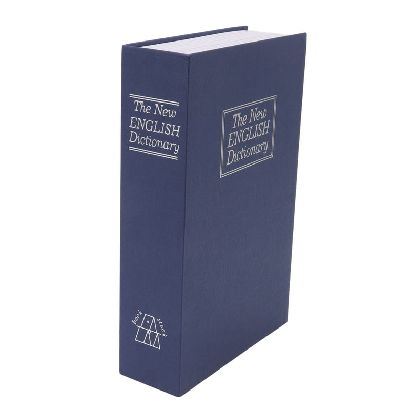 Dictionary Coin Piggy Banks Money Saving Box with Coded Lock Book Shape Secret Birthday Gift for Kids Safe Box Blue L