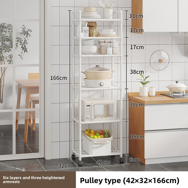 Multi-level kitchen storage rack